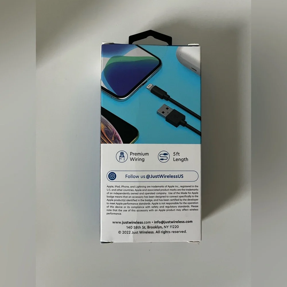 Just Wireless 5ft Lightning Cable